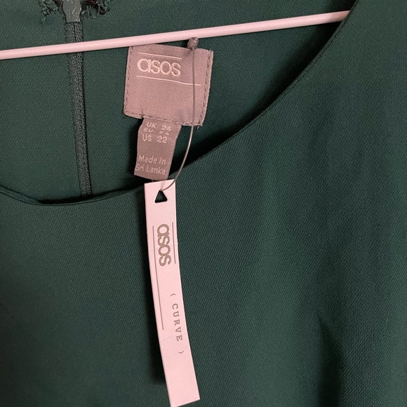 Asos womens plus size curve wrap midi dress size 22 - Picture 4 of 11